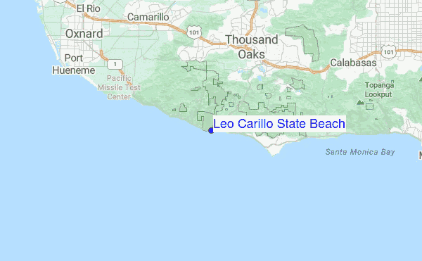 Leo Carillo State Beach Location Map