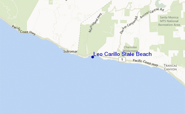 Leo Carillo State Beach location map
