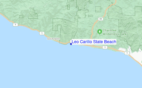 Leo Carillo State Beach location map