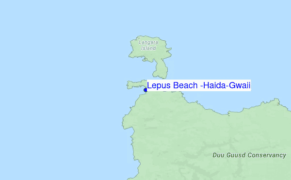 Lepus Beach (Haida-Gwaii) Location Map