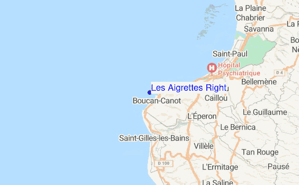 Les Aigrettes Right location map