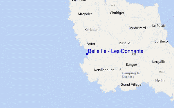 Belle Ile - Les Donnants location map