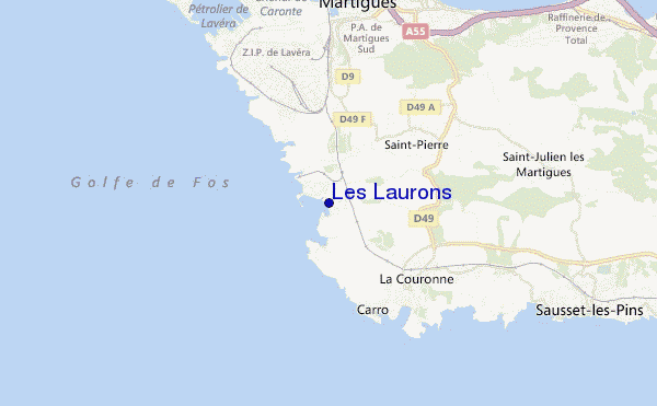 Les Laurons location map