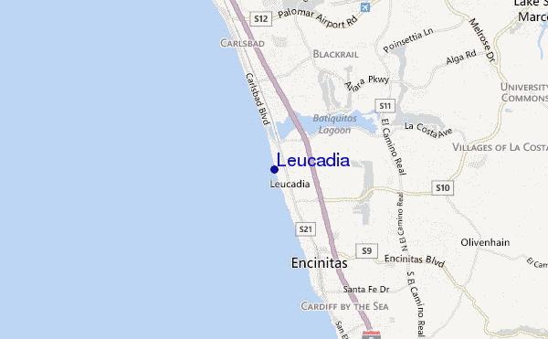 Leucadia location map