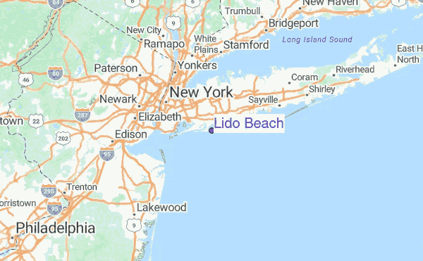Lido Beach Surf Forecast And Reports Long Island Ny Usa Lido Beach Regional Map