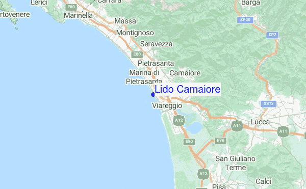 Lido Camaiore Location Map