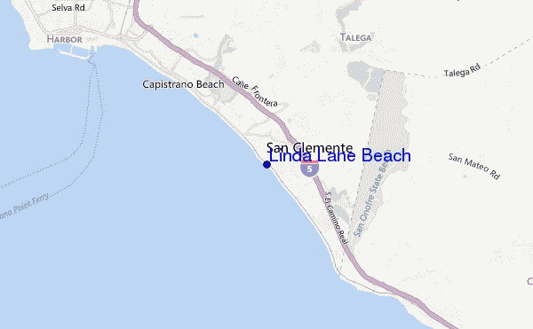 Linda Lane Beach location map