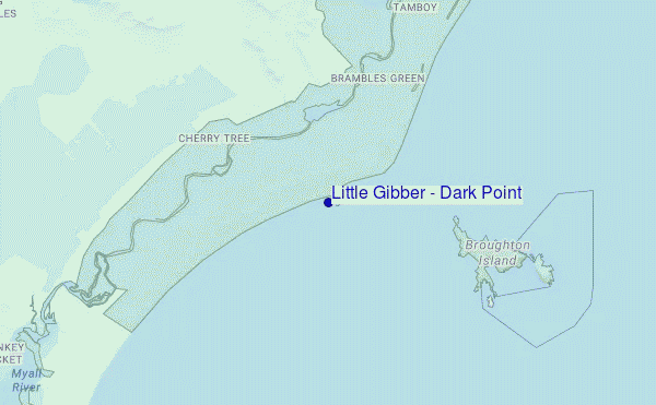 Little Gibber - Dark Point location map