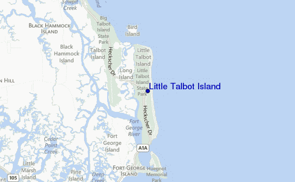 Little Talbot Island location map