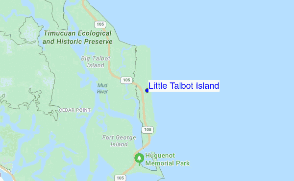 Little Talbot Island location map