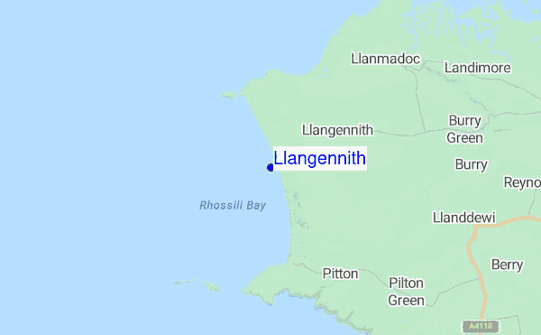 Llangennith location map