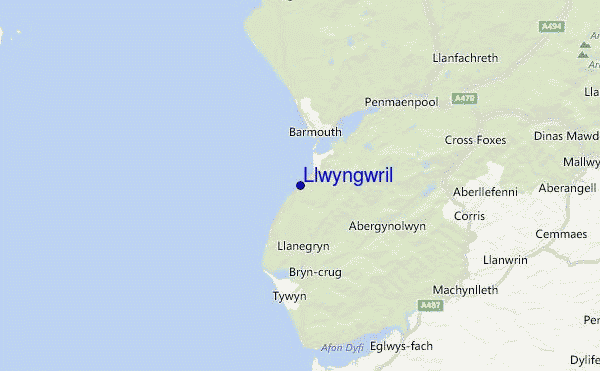 Llwyngwril Location Map