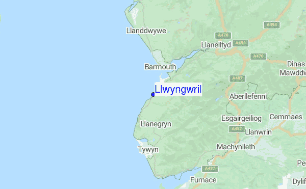 Llwyngwril Location Map