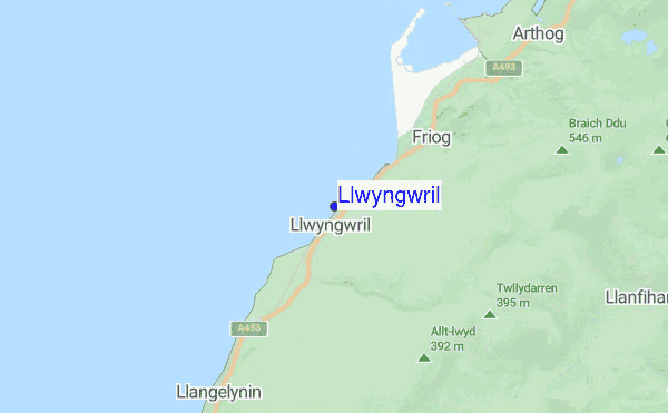 Llwyngwril location map