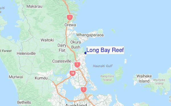 Long Bay Reef Location Map