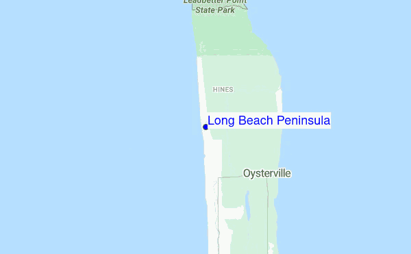 Long Beach Peninsula location map