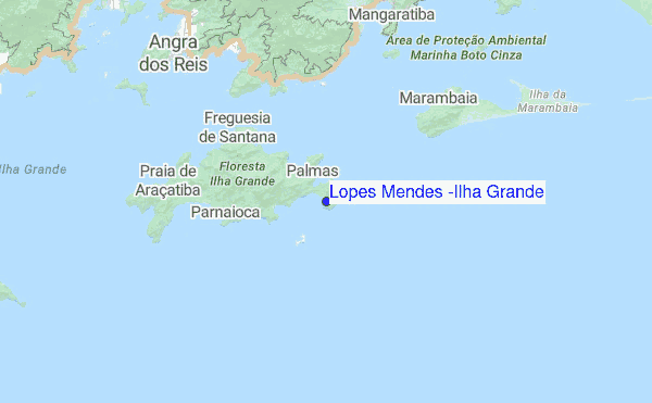 Lopes Mendes (Ilha Grande) Location Map