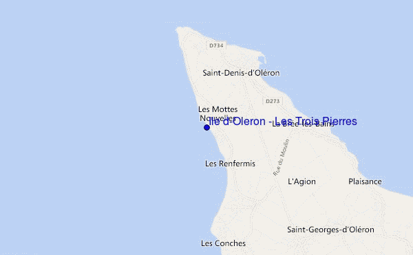 Ile d'Oleron - Les Trois Pierres location map