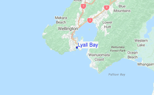 Lyall Bay Location Map