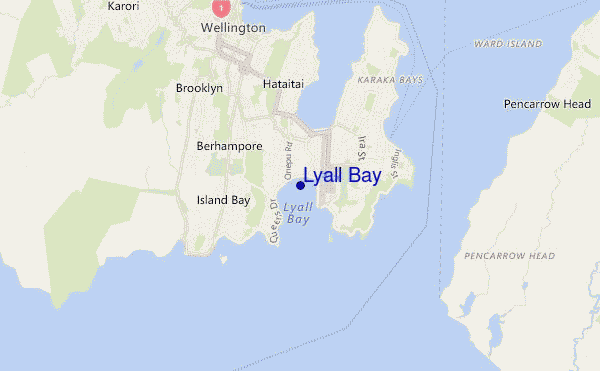 Lyall Bay location map