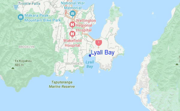 Lyall Bay location map