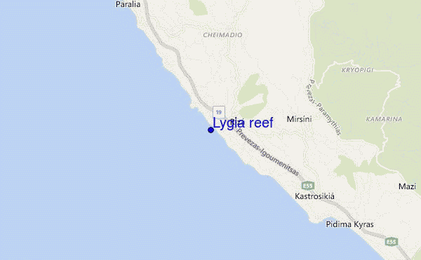 Lygia reef location map
