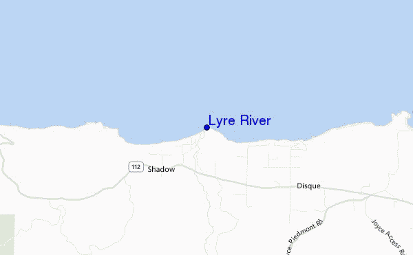 Lyre River location map