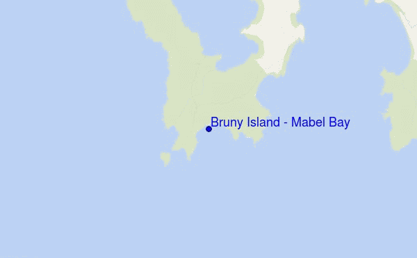Bruny Island - Mabel Bay location map