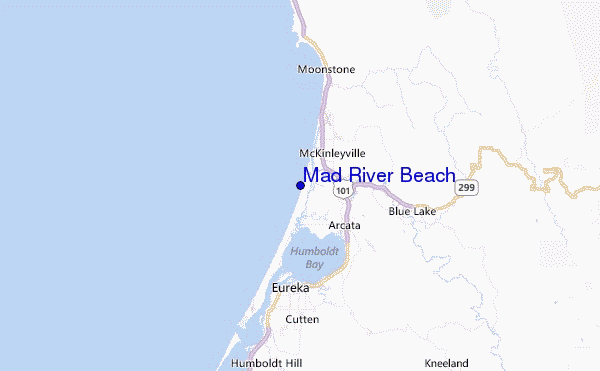 Mad River Beach Location Map
