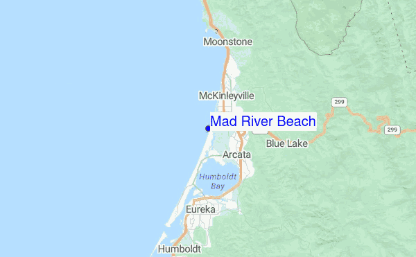Mad River Beach Location Map