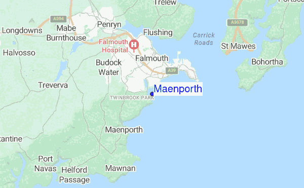 Maenporth location map