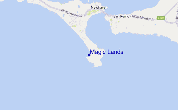 Magic Lands location map