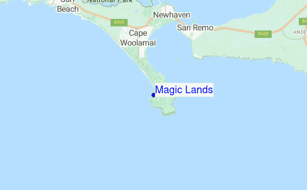 Magic Lands location map