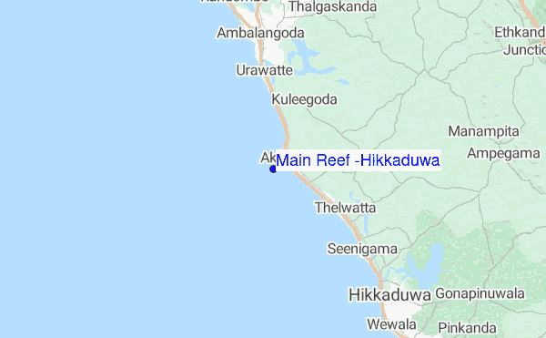 Main Reef (Hikkaduwa) location map