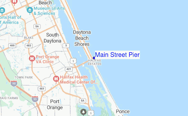 Main Street Pier location map