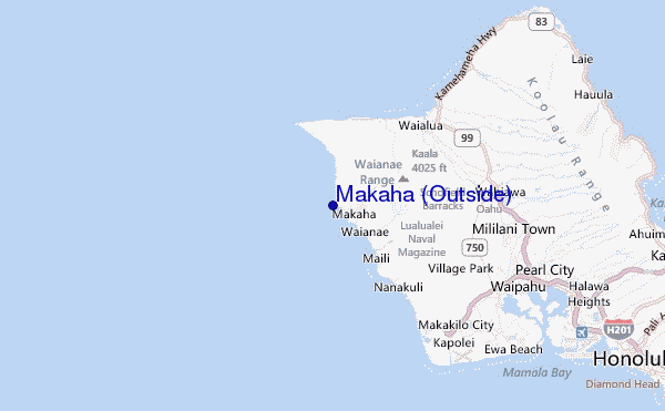 Makaha (Outside) Location Map