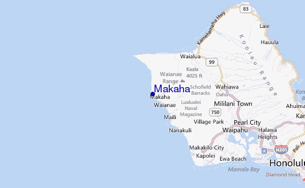Makaha Location Map