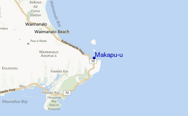 Makapu'u location map
