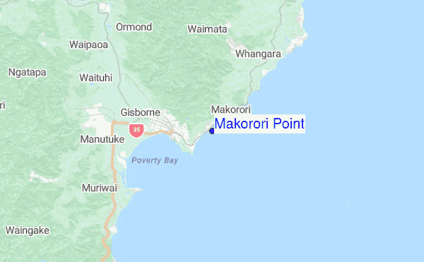 Makorori Point Location Map