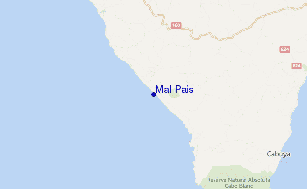 Mal Pais location map