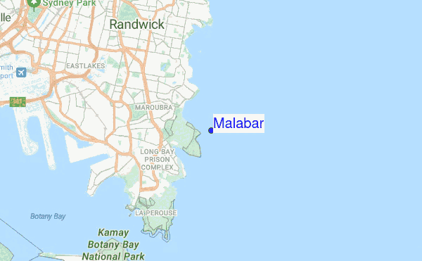 Malabar location map