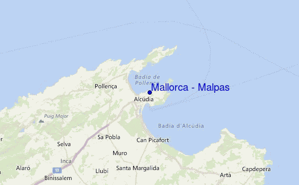 Mallorca - Malpas Location Map