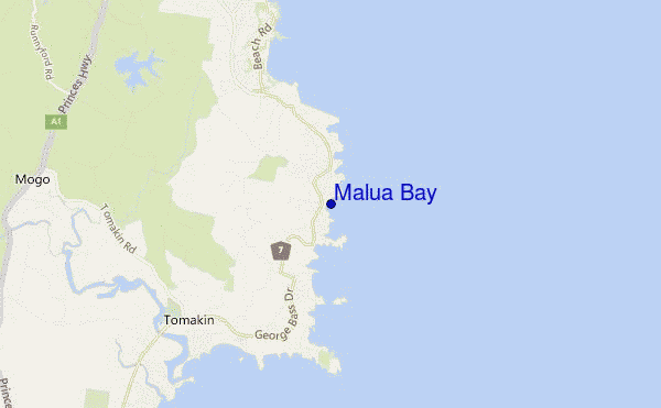 Malua Bay location map