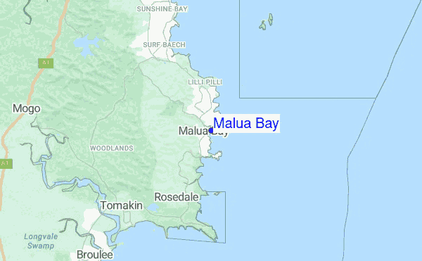 Malua Bay location map