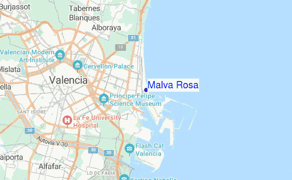 Malva Rosa location map