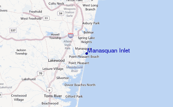 Manasquan Inlet Location Map