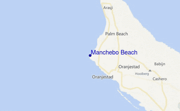 Manchebo Beach location map