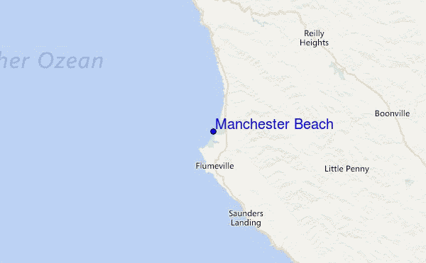 Manchester Beach Location Map
