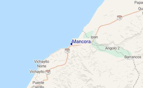 Mancora location map