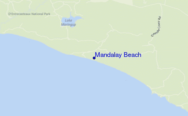 Mandalay Beach location map